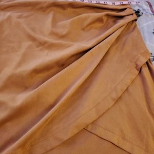 Tan soft stretch-knit mini skirt